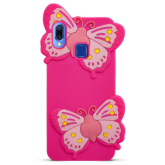 3D Vibrant Butterfly Silicone Phone Case For Vivo Y95