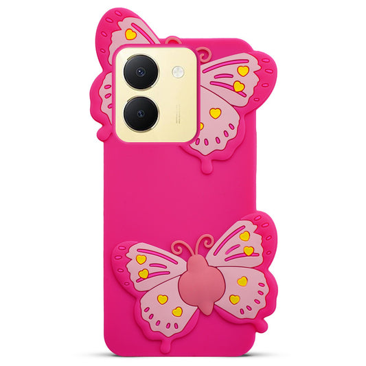 3D Vibrant Butterfly Silicone Phone Case For Vivo Y36 4G