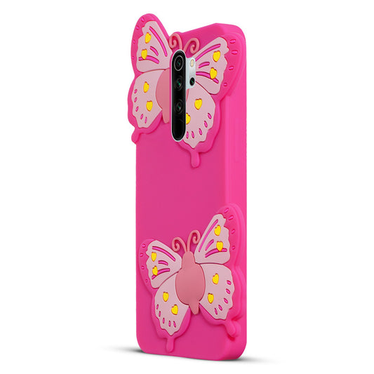 3D Vibrant Butterfly Silicone Phone Case For Redmi Note 8 Pro