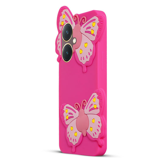 3D Vibrant Butterfly Silicone Phone Case For Vivo Y27 4G