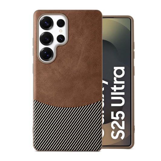 Modern Hybrid PU Leather With Checks Design Back Case For Samsung S Series with Sophisticated Style