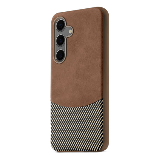 Modern Hybrid PU Leather With Checks Design Back Case For Samsung S Series with Sophisticated Style