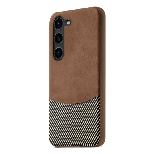 Modern Hybrid PU Leather With Checks Design Back Case For Samsung S Series with Sophisticated Style