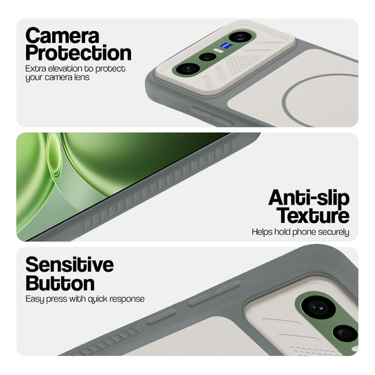 Dual Tone Silicone Grip Back Cover with Camera Protection for Vivo X300 FE 5G