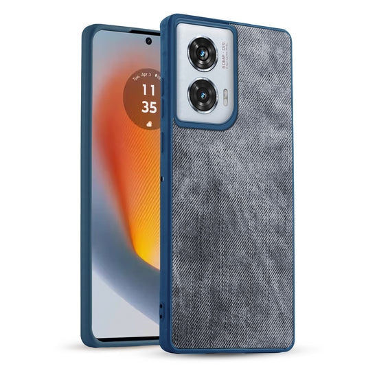 Classic Denim Finish Back Case for Motorola Moto G96 5G