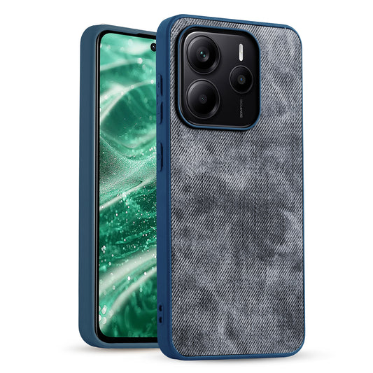 Classic Denim Finish Back Case for Redmi Note 14 SE 5G with Raised Camera Edges & Micro-Fiber Lining