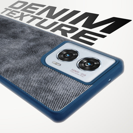 Classic Denim Finish Back Case for Motorola Moto G96 5G