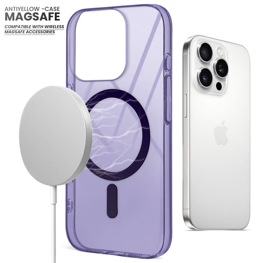 Crystal Clear Hard Back Anti-Yellowing with MagSafe Compatibility Phone Case For Apple iPhone 15 Pro