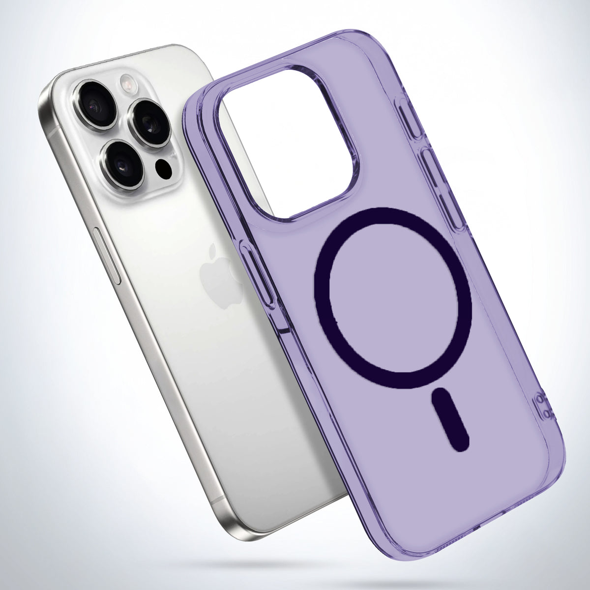 Colored Transparent Anti-Yellowing Wireless Charging Support Case For Apple iPhone 15 Pro Max