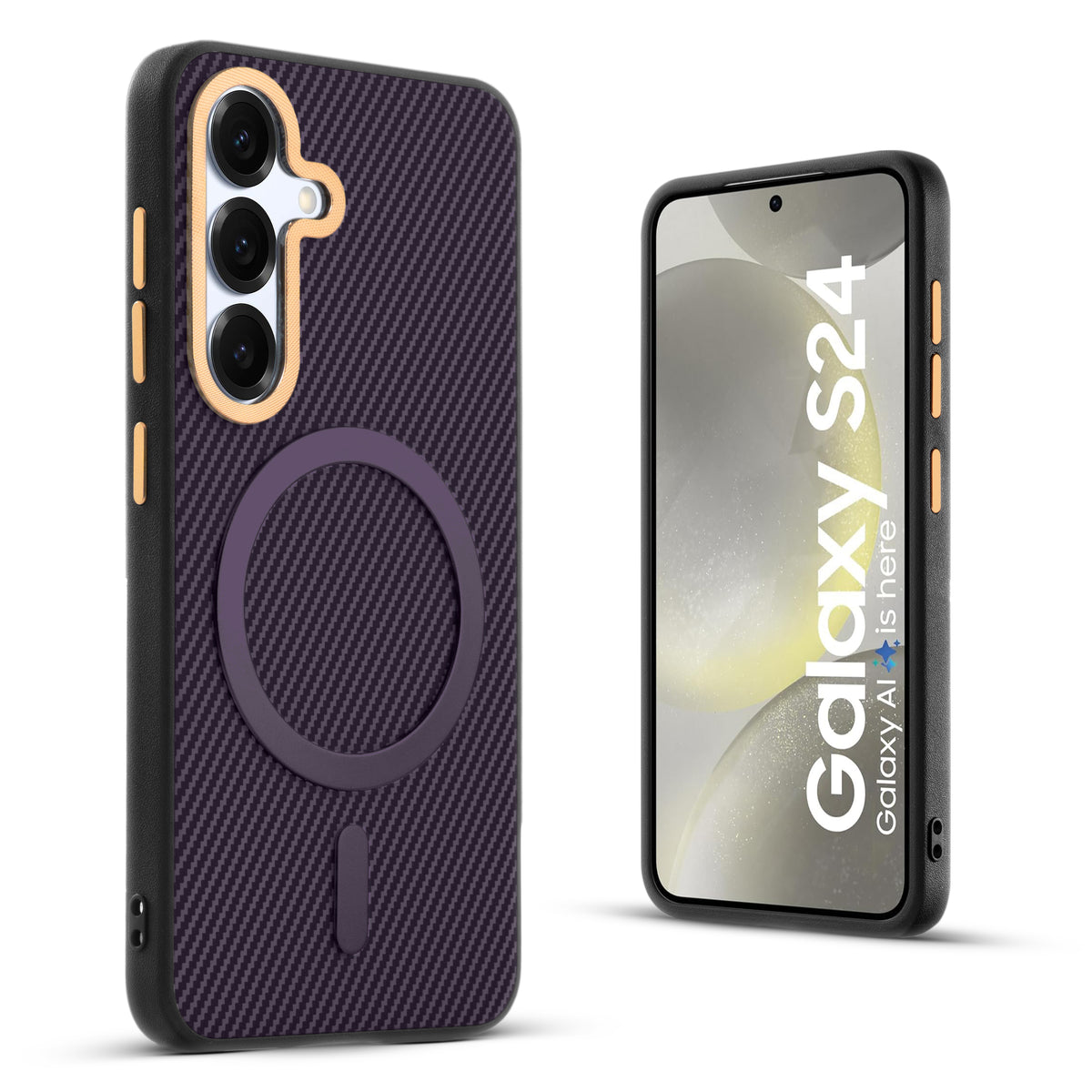 Wireless Charging Support Ready Checks Printed Back Case For Samsung S24 5G with Enhanced Grip