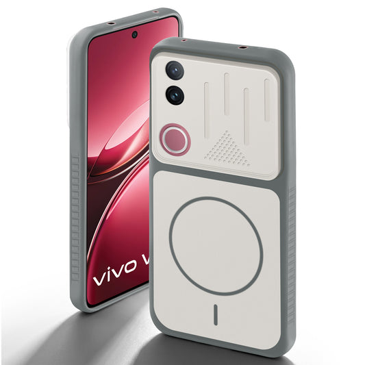 Dual Tone Silicone Grip Back Cover with Camera Protection for Vivo V50 5G