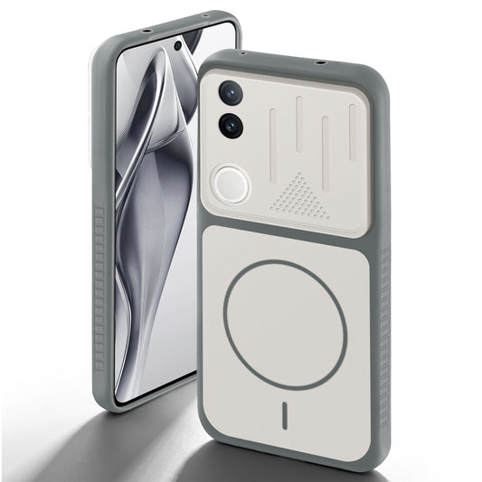 Dual Tone Silicone Grip Back Cover with Camera Protection for Vivo V50e 5G