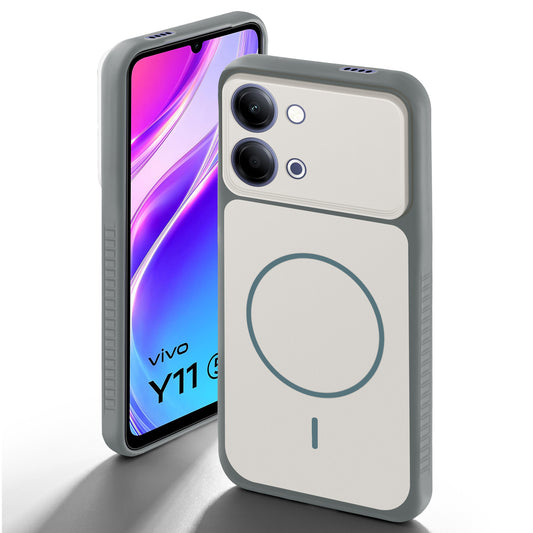 Dual Tone Silicone Grip Back Cover with Camera Protection for Vivo Y11 5G