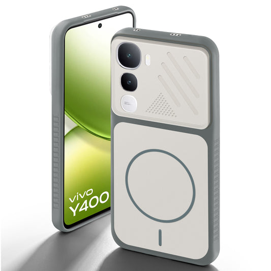 Dual Tone Silicone Grip Back Cover with Camera Protection for Vivo Y400 5G