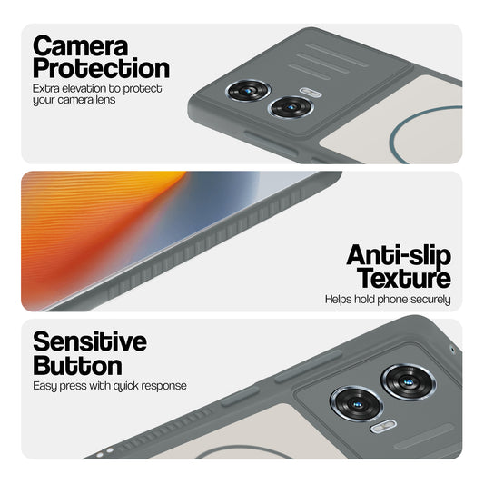 Dual Tone Silicone Grip Back Cover with Camera Protection for Motorola Moto Edge 50 Fusion 5G