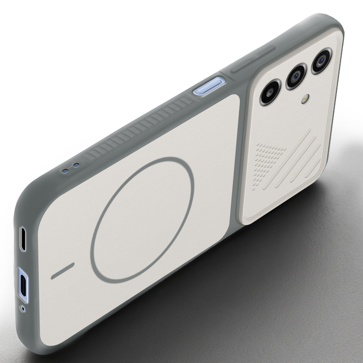 Dual Tone Silicone Grip Back Cover with Camera Protection for Samsung M17 5G
