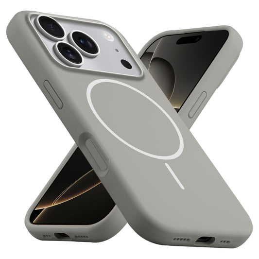 Liquid Silicon With Microfiber Lining Back Case For Apple iPhone 17 Pro (MagSafe Compatible)