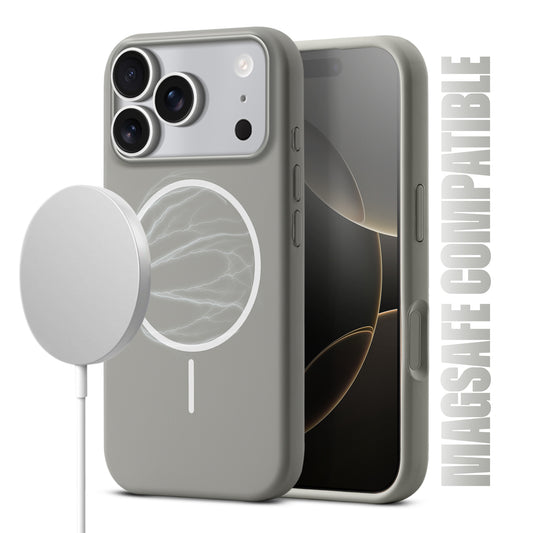 Liquid Silicon With Microfiber Lining Back Case For Apple iPhone 17 Pro (MagSafe Compatible)