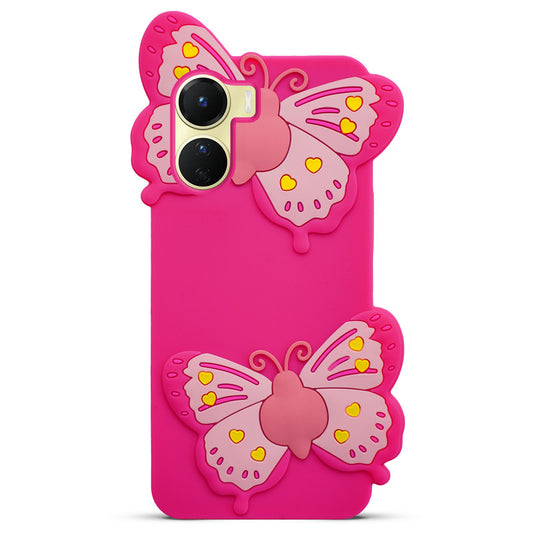 3D Vibrant Butterfly Silicone Phone Case For Vivo Y56 5G