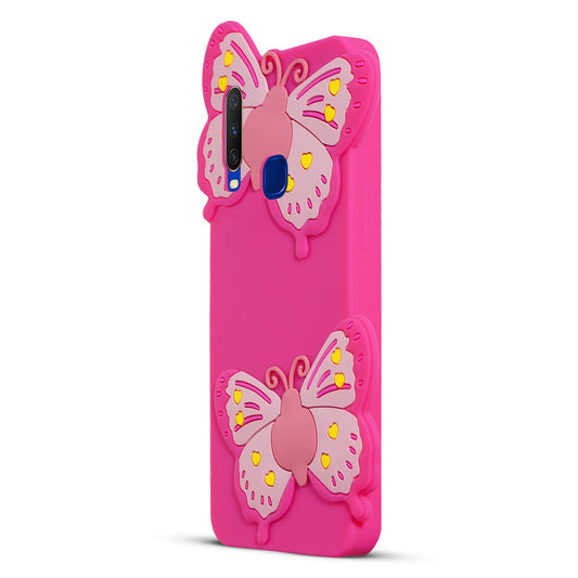 3D Vibrant Butterfly Silicone Phone Case For Vivo Y15