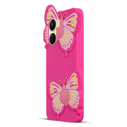 3D Vibrant Butterfly Silicone Phone Case For Vivo Y56 5G