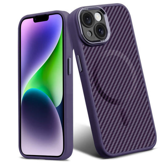 Premium Tech Weave Design With MagSafe Compatible Back Case For Apple iPhone 14 Plus