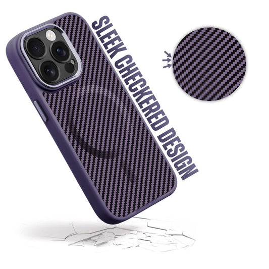 Premium Tech Weave Design With MagSafe Compatible Back Case For Apple iPhone 15 Pro