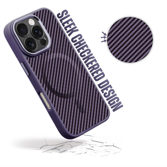 Premium Tech Weave Design With MagSafe Compatible Back Case For Apple iPhone 16 Pro Max