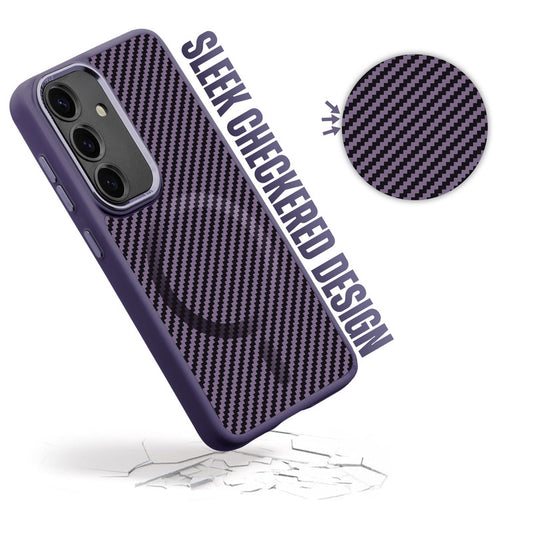Premium Tech Weave Design With MagSafe Compatible Back Case For Samsung S24 5G