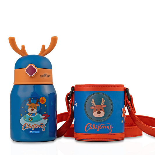 Cute Animal Print Sipper Flask Set