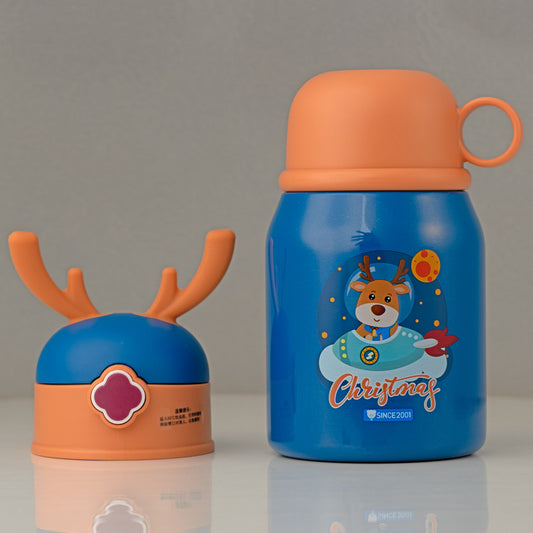 Cute Animal Print Sipper Flask Set