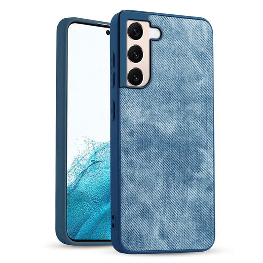 Classic Denim Finish Back Case for Samsung S22 5G with Raised Camera Edges & Micro-Fiber Lining