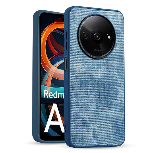 Classic Denim Finish Back Case for Redmi A3 2024