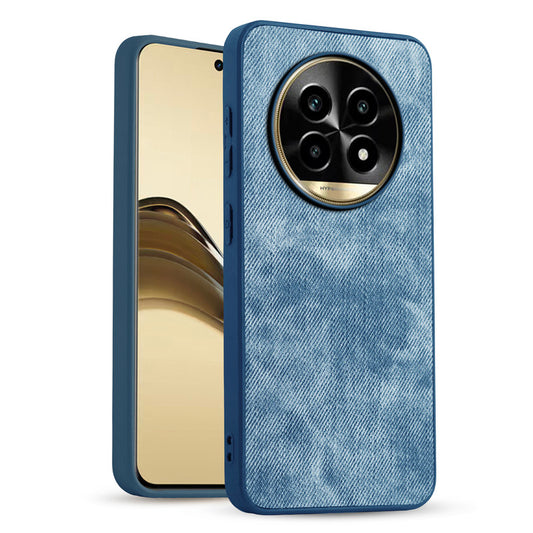 Classic Denim Finish Back Case for Realme 14 Pro Lite 5G with Raised Camera Edges & Micro-Fiber Lining