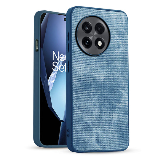 Classic Denim Finish Back Case for OnePlus 13R 5G with Raised Camera Edges & Micro-Fiber Lining