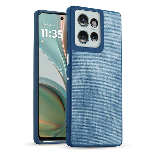 Classic Denim Finish Back Case for Motorola G75 5G