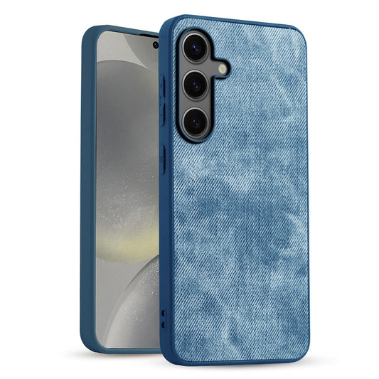 Classic Denim Finish Back Case for Samsung S24 5G with Raised Camera Edges & Micro-Fiber Lining