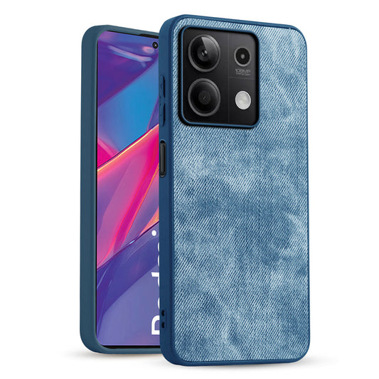 Classic Denim Finish Back Case for Redmi Note 13 5G with Raised Camera Edges & Micro-Fiber Lining