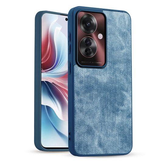 Classic Denim Finish Back Case for Oppo F25 Pro 5G