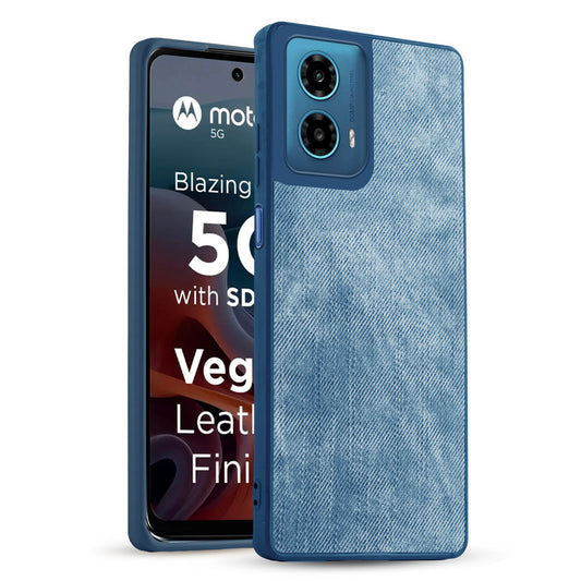 Classic Denim Finish Back Case for Motorola Moto G34 5G