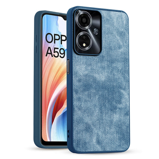 Classic Denim Finish Back Case for Oppo A59 5G