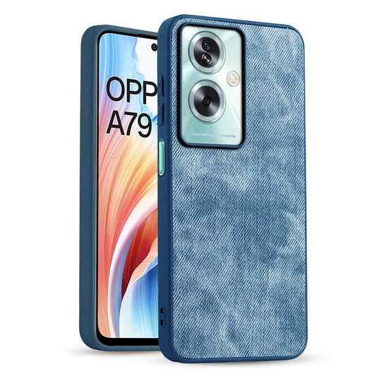 Classic Denim Finish Back Case for Oppo A79 5G
