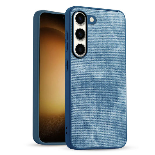 Classic Denim Finish Back Case for Samsung S23 5G with Raised Camera Edges & Micro-Fiber Lining