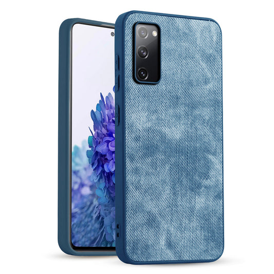Classic Denim Finish Back Case for Samsung S20 FE 5G with Raised Camera Edges & Micro-Fiber Lining