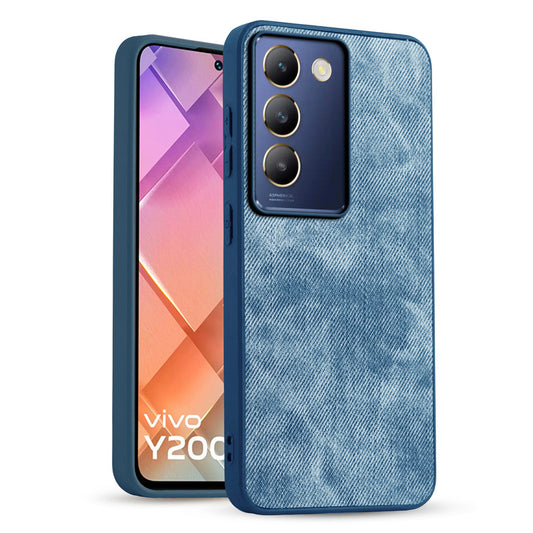 Classic Denim Finish Back Case for Vivo Y200e 5G