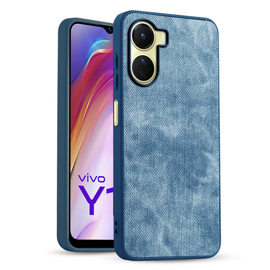 Classic Denim Finish Back Case for Vivo Y16