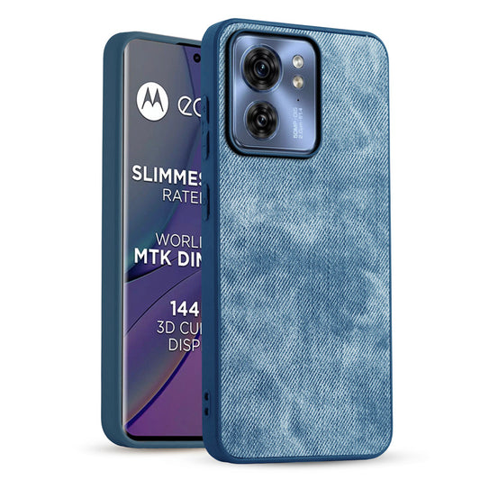 Classic Denim Finish Back Case for Motorola Moto Edge 40 5G