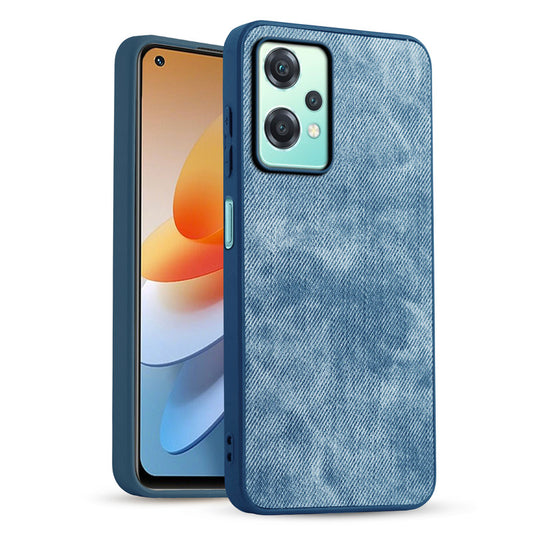 Classic Denim Finish Back Case for OnePlus Nord CE 2 Lite 5G with Raised Camera Edges & Micro-Fiber Lining