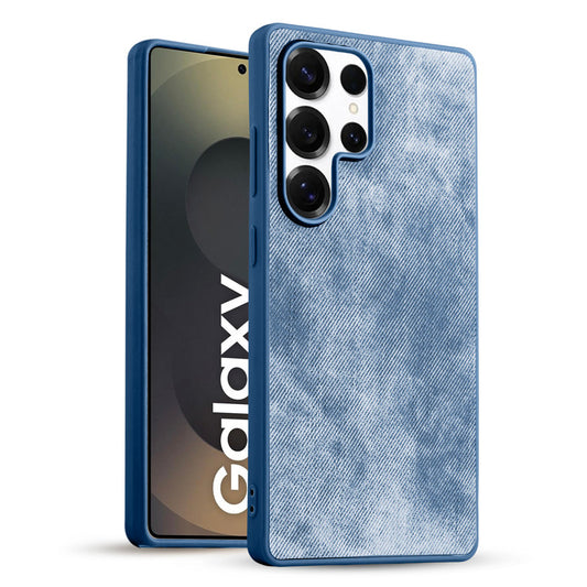 Classic Denim Finish Back Case for Samsung S25 Ultra 5G with Raised Camera Edges & Micro-Fiber Lining