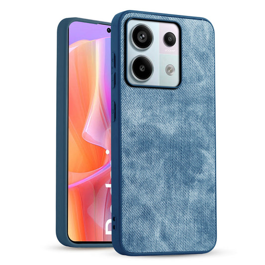Classic Denim Finish Back Case for Redmi Note 13 Pro 5G with Raised Camera Edges & Micro-Fiber Lining